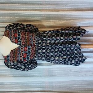 Umgee Boho Peasant Hippy Chic Versatile Mini Dress Tunic Top Modern Sz Medium